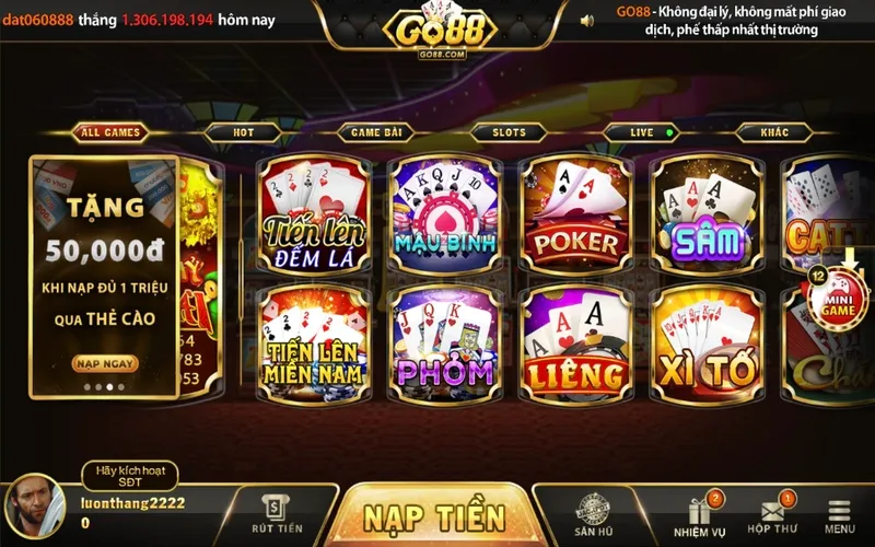 Mậu binh Go88 luôn là một thể loại game bài hấp dẫn