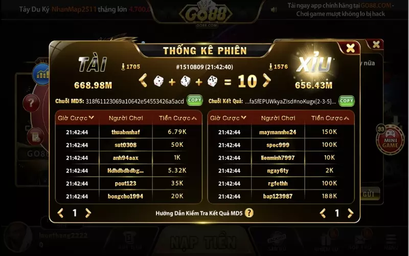 Tài xỉu livestream tại Go88 luôn đặt biệt được đánh giá là hoàn hảo