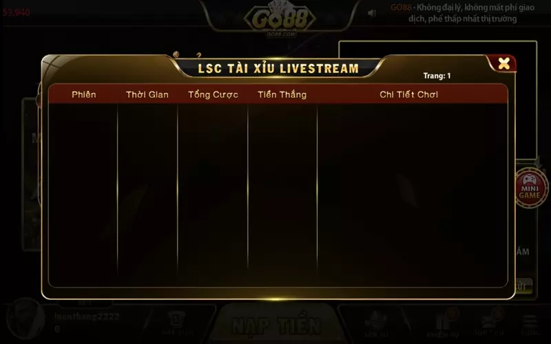 Tài xỉu livestream tại Go88 luôn đặt biệt được đánh giá tốt