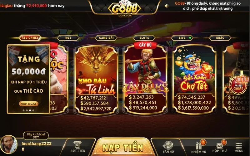 Tây du ký Go88 là game lấy cảm hứng từ phim giả tưởng nổi tiếng