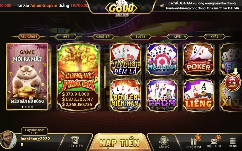 Tiến lên miền Nam Go88 là một game bài rất nổi tiếng