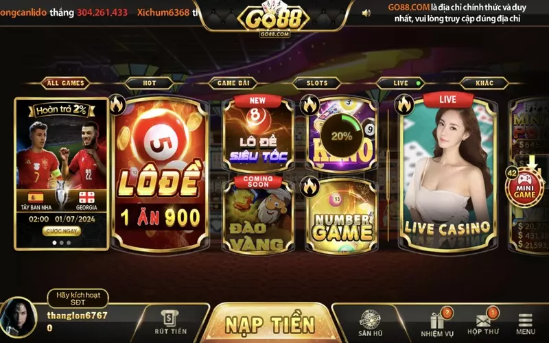 Game Keno tại Go88 luôn nổi tiếng với các cửa cược hấp dẫn