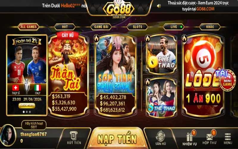 Sơn Tinh Thuỷ Tinh Go88 là game cá cược lấy cảm hứng dành cho dân ta