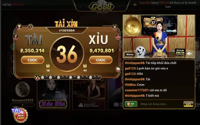 Tài xỉu live casino Go88 là trò chơi cá cược rất được quan tâm