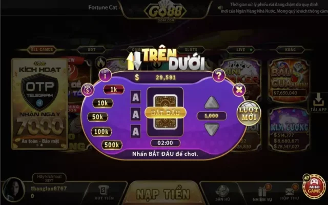 Trên dưới Go88 là một thể loại game luôn được nhiều người để tâm