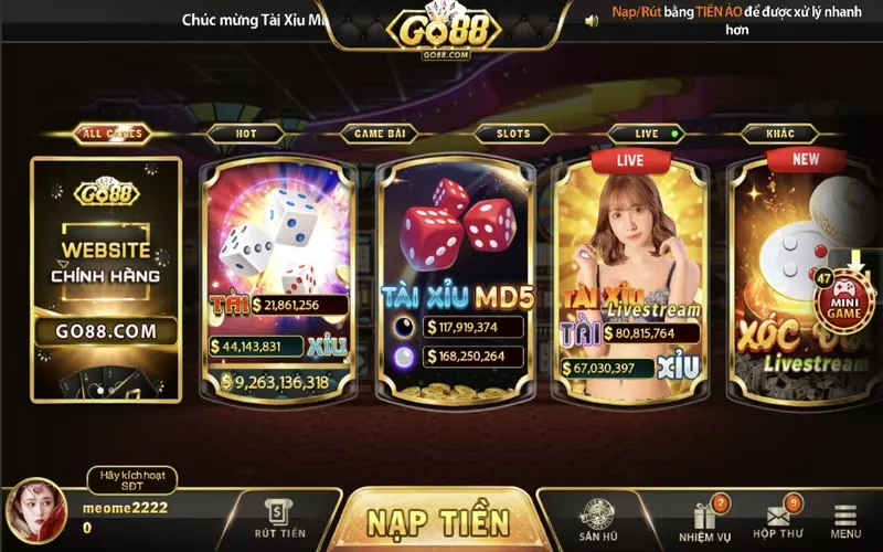 Khi rút tiền ở Go88 thì game thủ cần phải chú ý rất nhiều điểm khác nhau