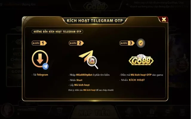 Kích hoạt bảo mật tại Go88 thông qua Telegram luôn được nhiều người để tâm